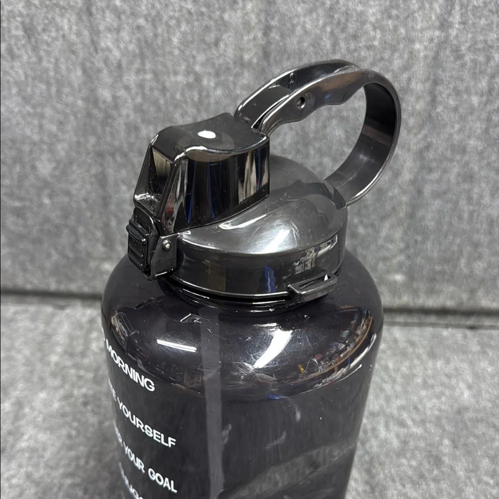 Black Motivational Water Bottle 128 oz - Picture 4 of 7